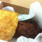 Spicy Southern fried chicken and biscuit, 5/18/12