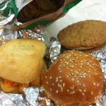 Lunch sack: buffalo chicken, bacon baby, oatmeal moon pie, 8/27/12